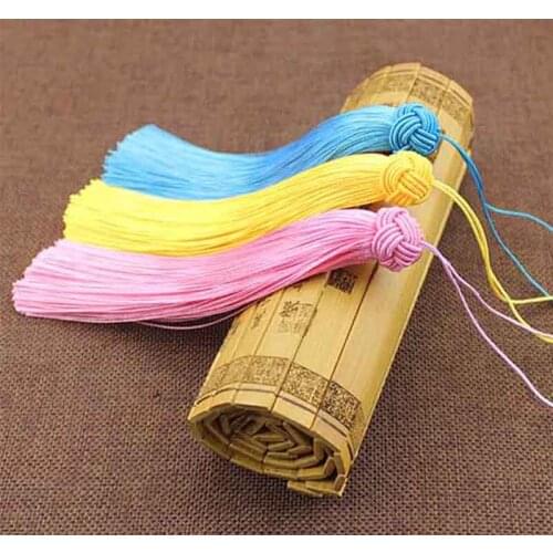 2pcs/lot 150mm Long Silk Tassels With Pineapple Cap Multi Colors Fringe Brush Macrame Fit Earring Pendants DIY Jewelry Materials