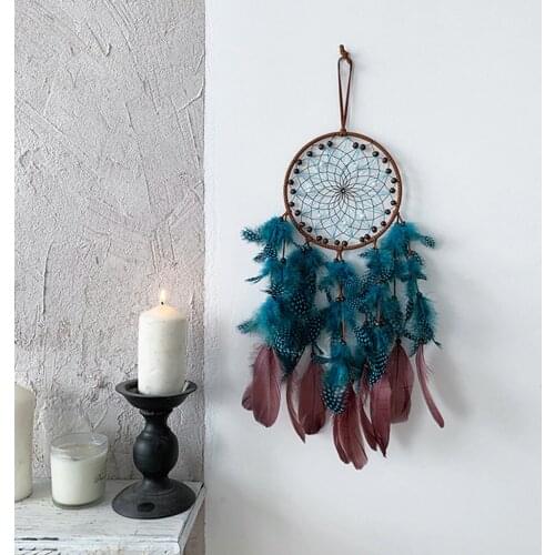 Handmade Dream Catcher with Feathers Wall Hanging Decoration Ornament Housewarming Gift Baby Room Decorations