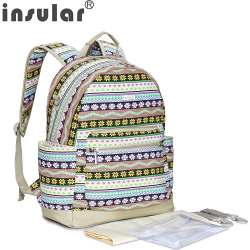 New Arrival Multifunctional Baby Diaper Bag Backpack Canvas Large Capacity Mommy Bag Nappy Bag Backpack