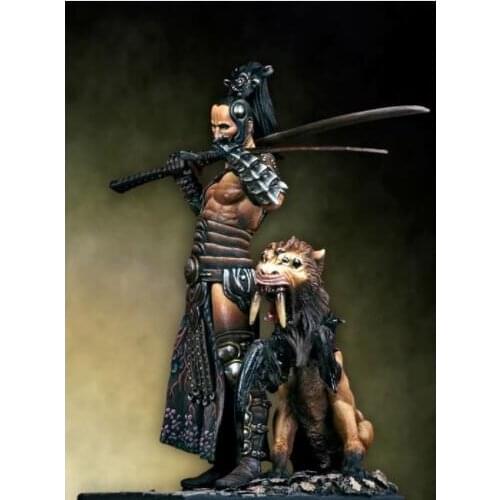 New Unassembled 1/32 54mm ancient Twinblades soldier with gryphon 54mm Resin Kit DIY Toys Unpainted resin model