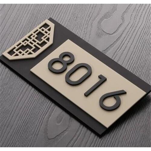 20x10cm Custom House Number Acrylic Stickers Door Number Sign Plate House Signs Home Hotel Room Huisnummer
