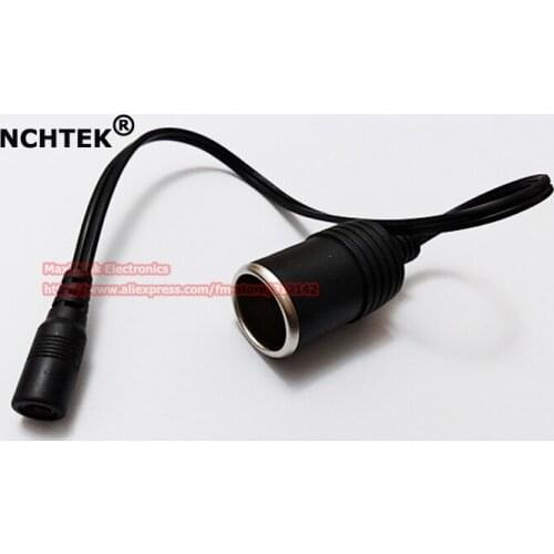 NCHTEK High Quality DC 5.5x2.1mm Female to Car Cigarette Lighter Female Socket Power Supply Cable/Free DHL Shipping/100PCS