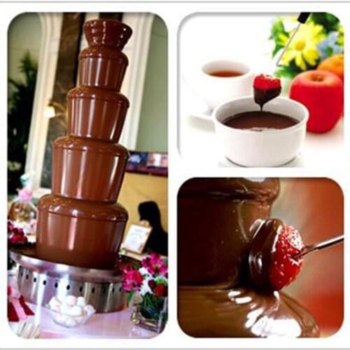 Stainless steel commercial home use chocolate fountain machine 5 tiers ZF