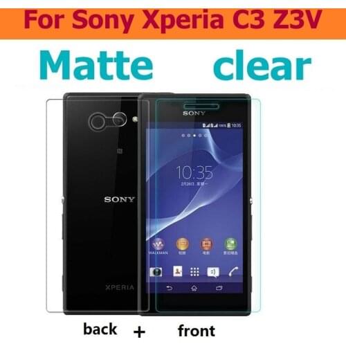 NWT Front & Back Anti-fingerprint Matte Film for Sony Xperia C3 S55T S55U 5.5" HD Film for Sony Z3V Screen Protection Film+cloth