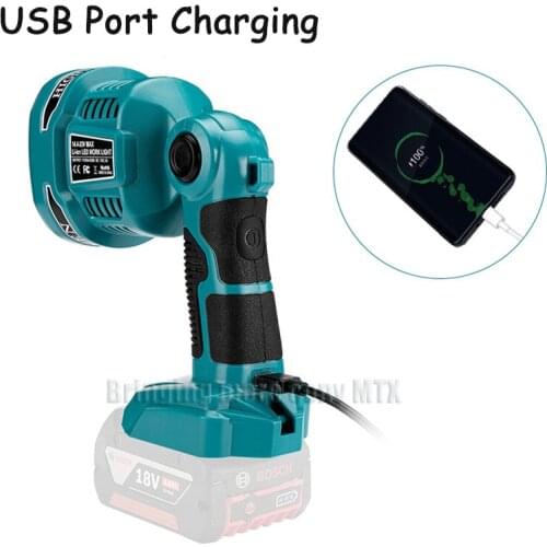 Suitable for Bosch 14.4V-18V li-ion battery 12W LED light working with BAT609 BAT618 with USB Port can charging for your phone