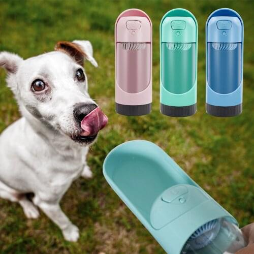 Portable Pet Dog Water Bottle Travel Outdoor Feeder Drinking Bowl Puppy Cat Water Dispenser Activated Carbon Filter Bowl Cup