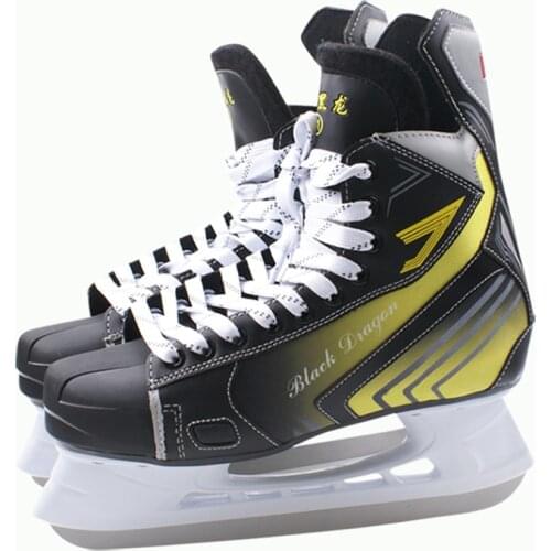 Cool Winter Adult Teenagers Professional Breathable Thick Thermal Warm Ice Hockey Skating Shoes With Ice Blade Training Shoes