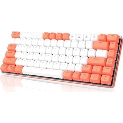 Wired 82 Keys Mechanical Gaming Keyboard White Backlit Blue/Black/Red/Brown Mechanical Axis Notebook Desktop PC Keyboard