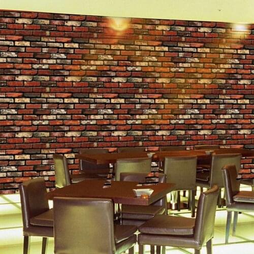 Rustic Vintage 3D Faux Brick Wallpaper Roll Vinyl PVC Retro Industrial Loft Wall Paper