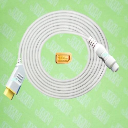 Compatible with Nihon Kohden BSM3200 /4100/5100/9510/9800/1500 the Philips(HP) IBP transducer Adapter cable,14pin to 4pin