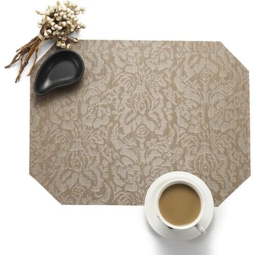 Pack of 4pcs Table Placemats PVC Table Mats Heat Insulated Pad Dinner Table Decor Japanese Style Mats 40x30cm