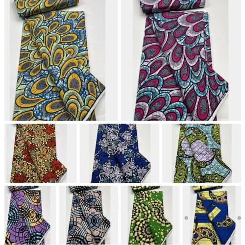 New Arrival 100%Cotton Hot Wax Veritable African Tissus Real Pagne Wax Veritable Wax Veritable For Dress Soft Hot Wax Guaranteed