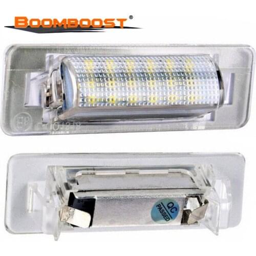 High Power Error Free 2 pcs for Mercedes Benz W210 4D Sedan W202 4D Sedan Facelif 18 SMD 3528 SMD LED License Plate Light Lamp