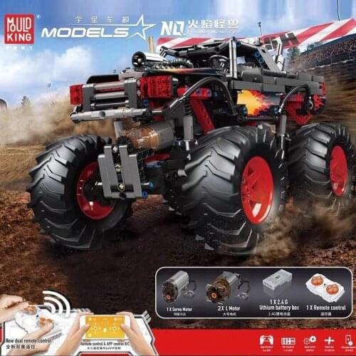 Mould King High-Tech The RC Motorized Flame Climbing Truck Building Blocks SUV Car 3D Model Bricks Puzzle Toys Boy Birthday Gift