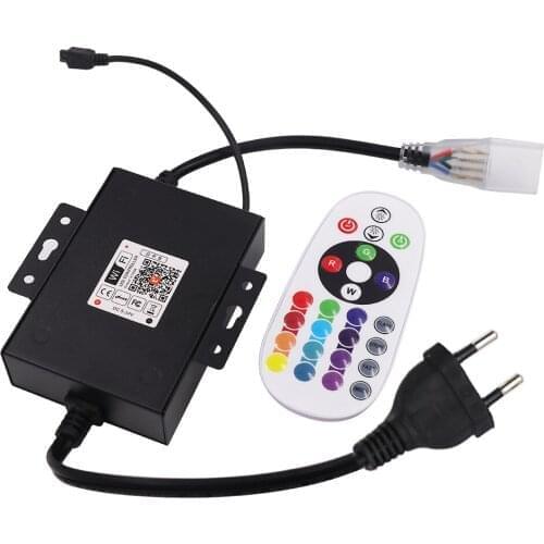 Wifi LED Controller Power Supply 220V 110V Wireless Smart APP 24key Remote Control RGB Dimmer 1500W For 100m Led Strip Light