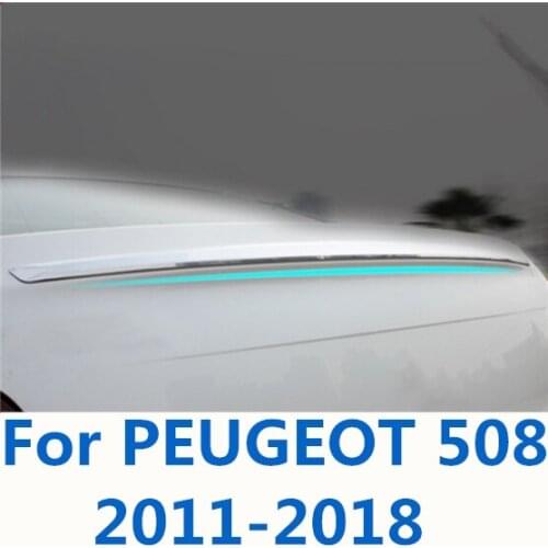 Trunk Rear Protector Trim Cover Rear Bumper Protector Sill Car Tail Door Trim dedicated Accessories For PEUGEOT 508 2011-2018