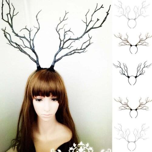 Christmas Headbands Gothic Halloween Branches Antler Women Hairband Props Halloween Christmas Universal Cos Reindeer Headdress