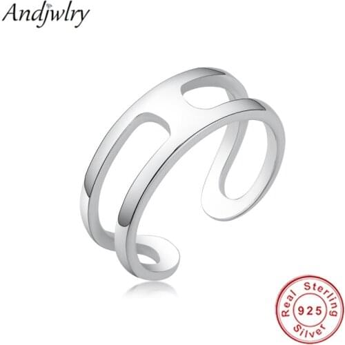 925 Sterling Silver Open Infinity Rings for Women Fashion Adjustable Size Rings DIY Jewelry Silver Jewelry