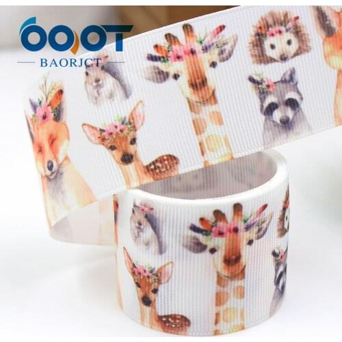1-1/2inch 38MM Cute animal cartoon Series Printed grosgrain ribbon, DIY handmadeHair accessories Material wedding gift wrap