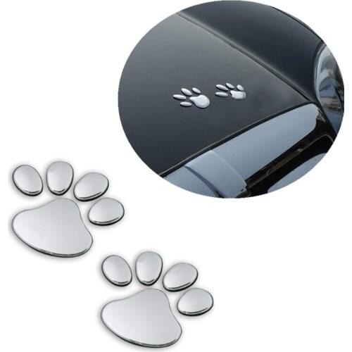 2pcs Car Sticker Cool Design Paw 3D Animal Dog Cat Bear Foot Prints Footprint for Audi A1 A2 A3 A4 A5 A6 A7 A8 Q2 Q3 Q5 Q7 S3 S4