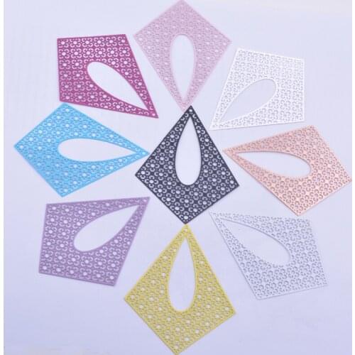 20pcs AA3670 55*71mm Brass Laser cut Thin Bigger Charms Silver Color Charm DIY Jewelry Earring Making