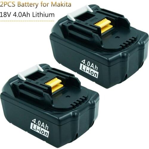 2X 18 Volt 4000mAh 4.0A BL1840 Power Tools Replacement batteries for Makita BL1830 BL1850 LXT400 194230-4 194204-5