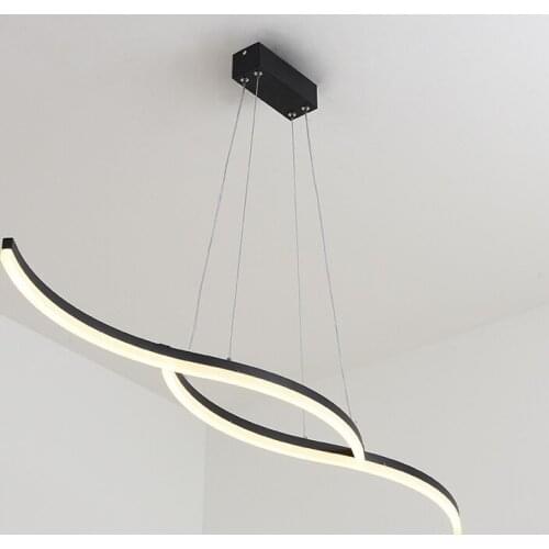 White&Black Finished nordic Led Chandeliers For kitchen Bedroom dining room Acrylic hanging Modern Chandelier Lighting Fixtures