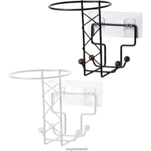 FreeShip Iron Motorcycle Helmet Stand Holder with Back Adhesive Wall Mounted Hook Hanger Hat Cap Coat Keys Storage Rack Dropship