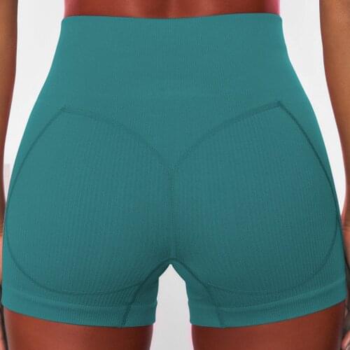 Seamless Fitness Workout Shorts Woman Sportswear High Waist Yoga Running Athletic Shorts Womens Gym Leggings Sport Short Tights