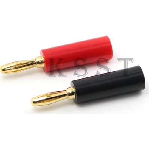 BP405 Sample Gold Plated 4mm Banana Plug Solderless Type Connection (10pcs)