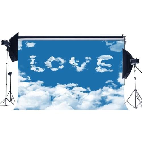 Valentines Day Backdrop Sweet Love Blue Sky White Cloud Nature Romantic Wedding Decoration Wallpaper Photography Background