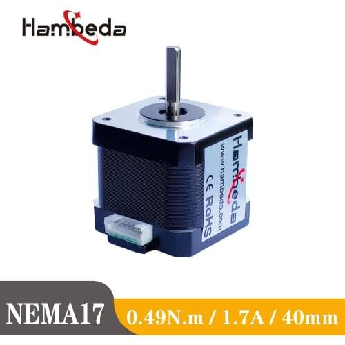 High Torque Hybrid 1.8° 40mm Heigh 1.7A Electric NEMA 17 Stepper Motor CNC 3D Printer Engraving Milling Machine Stepping Motor