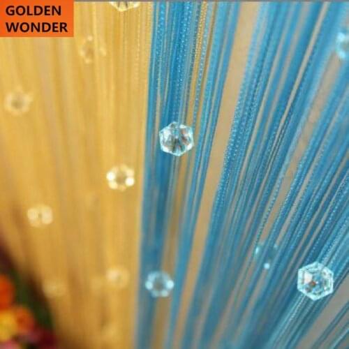 Hot selling crystal bead curtain partition deviders entranceway curtain romantic string thread curtain