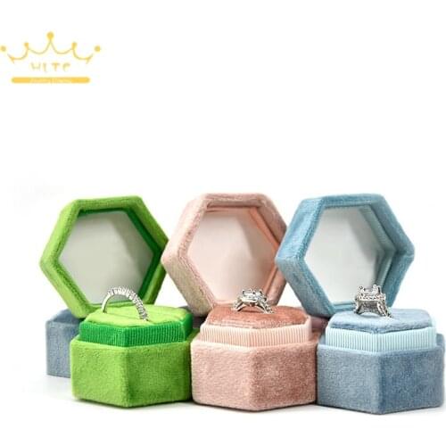 Couple Rings Box Ring Container Jewelry Packaging Earring Jewelry Organizer High Quality Velvet Holder Organizador De Joyas