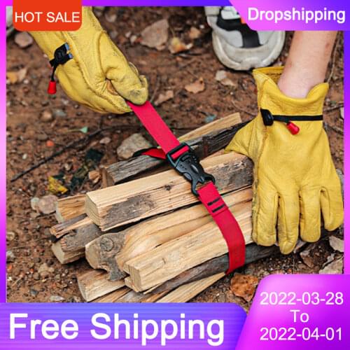 Red Durable Nylon Cargo Strap Travel Tied Cargo Luggage Fastener Belt Strap With Cam Buckle Travel Kits Outdoor Camping Tool