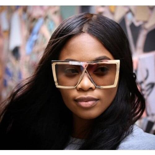 Fashion Women Sunglasses Oversize Rimless Designer Sun Glasses Classic Retro Woman Men Square Luxury Sunglass UV400