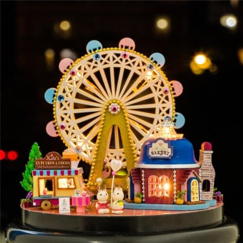 Handmade DIY Music Box Of Sky City Creative Accessories Of Music Box Birthday Christmas Valentines Day Gift Music Decoration