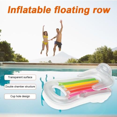 Inflatable Floating Bed Row Water Sports Air Mattress Lounger Summer Water Sports Party Toys Water Chair Sleeping Bed