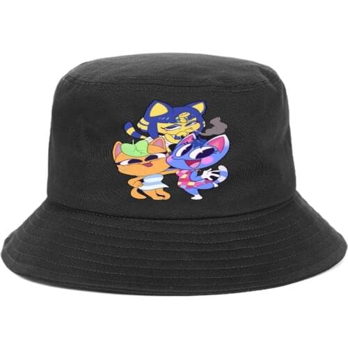 Anime Animal Crossing Bucket Hat teenager Outdoor Summer Hip Hop Beach Sun Caps unisex Streetwear Chapeau Caps Fisherman Caps