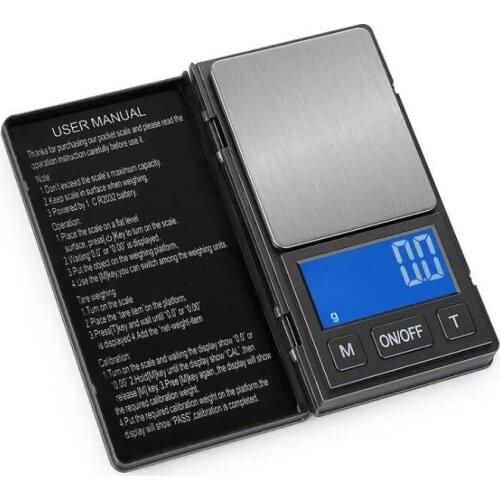 200g Portable Micro Electronic Scale LCD Blue Backlit Digital Pocket Scale Jewelry Medicinal Food Weight Balance Balance Scale