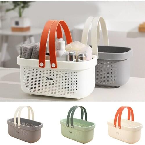 Simple Portable Hollow Reusable Plastic Bathroom Storage Organizer Basket Home for Food Snacks Toys Toiletries can CSV
