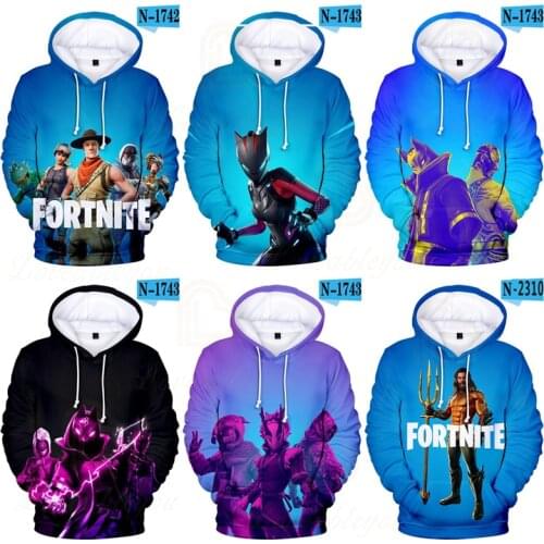 Fortnite 8 To 19 Years Kids Battle Royale Sweatshirt Cartoon Tops Teen Clothes Men Women Game Hero 3D Printed Hoodie Boys Girls