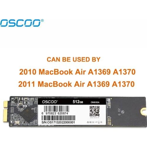 OSCOO SSD 1TB Solid State Drive For 2010-2011 MacBook Air A1370 A1369 Internal HDD Hard Disk 128GB 256GB 512GB Capacity Upgrade