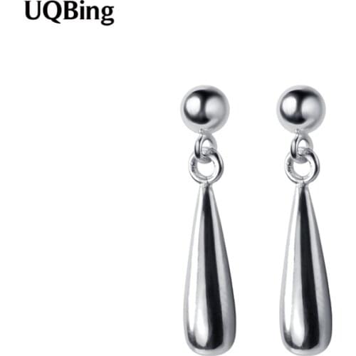 Sweet Gloss Bead Stud Earrings 925 Sterling Silver Womens short Earrings