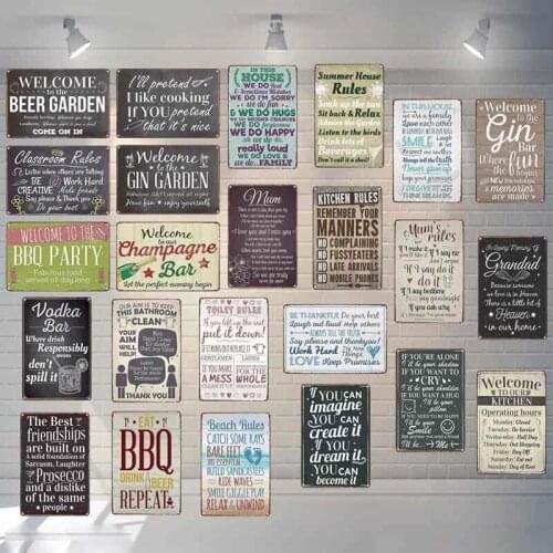 Home Without Cat Is Just a House Pet Sign Metal Animal Tin Sign Vintage Plates For Wall Art Retro Home Decor 30X20CM