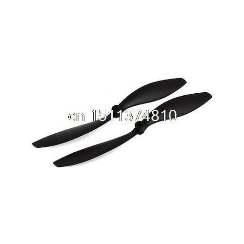 2 Pcs 7" Length 6" Pitch 2 Blades Plastic Props Propellers Black for RC Aircraft