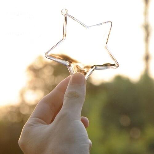 50pcs PS High Transparency Plastic Pentagon Hanging Creative Chimeric Pentagon Party Decoration,Food-grade Plastic Candy Box