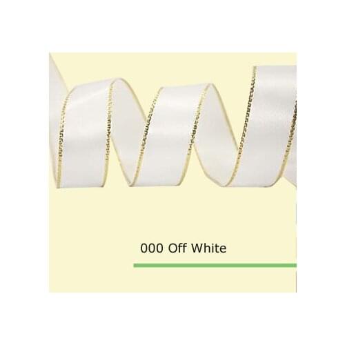 1.5inch (38mm) Gold Metallic Edge Satin Ribbons 35colors in stock