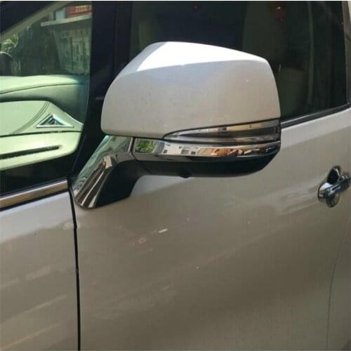 Car auto cover styling For Toyota Alphard 2015 2016 ABS chrome side wing fender rearview door back mirror antiscuff rib cap trim