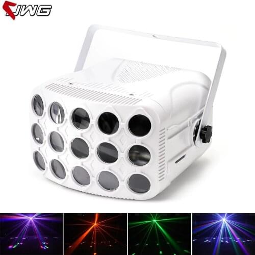 Free Shipping 2x24w 8in1 Color Mixing DMX Led Disco Beam Light Butterfly Party Lights Professional Beam Stage Lighting Holiday